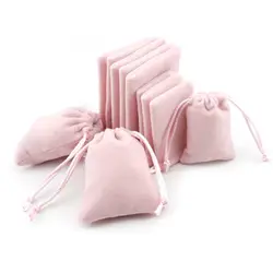 5 шт./лот сладкий розовый шнурок органза бархатные сумки 5x7 7x9 10x12 см сумки для хранения Рождество Свадебные Подарочные Мешочки Ювелирные