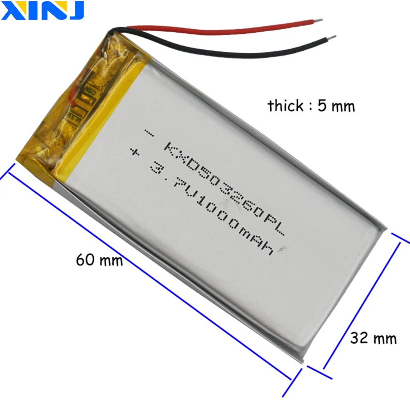 XINJ 3 7 V 1000mAh литиевая полимерная аккумуляторная батарея Аккумулятор Li ion lipo cell 503260