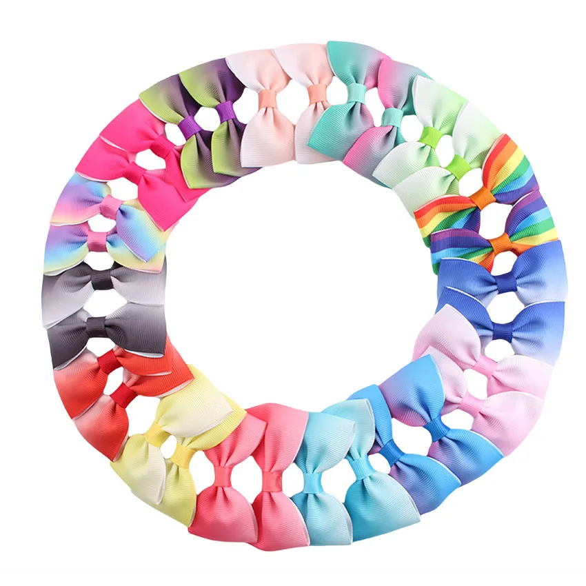 

15Pairs/set Mini Rainbow Kids Hairpins Two Color Splicing Girls Hair Clip Hairgrips Headdress