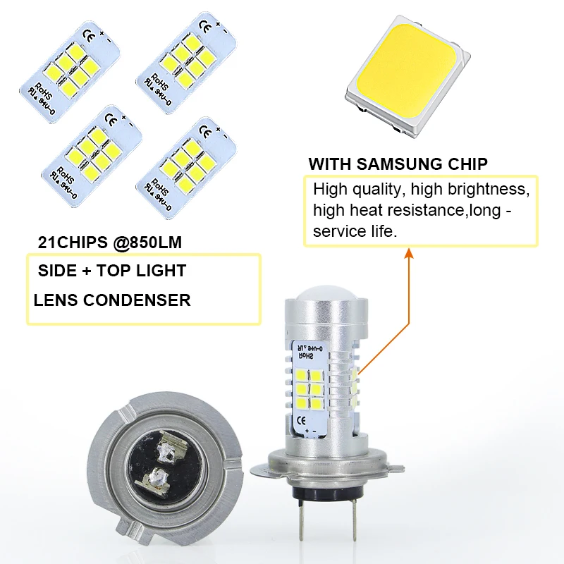 SAARMAT 2 * Led CANBUS без ошибок H7 противотуманный светильник + декодер для стайлинга