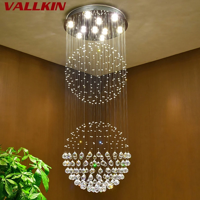Luxury Crystal chandeliers contemporary lamp GU10 LED Crystal lights Chandelier Hanging LED Lamp