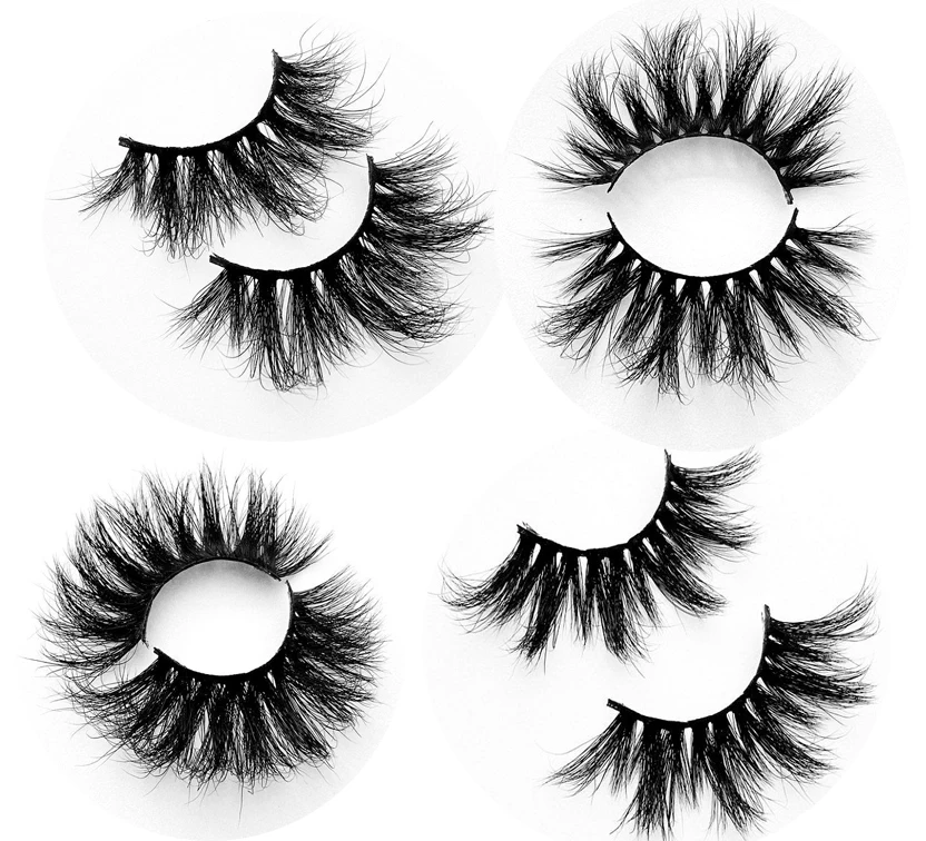 

100% Mink Eyelashes False Eyelashes Crisscross Natural Fake lashes Length 25mm Makeup 3D Mink Lashes Extension Eyelash Beauty