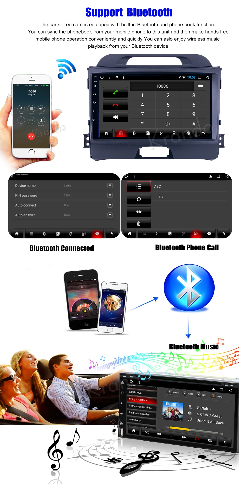 Flash Deal Krando Android 8.1 9" IPS Big Screen Full touch car Multimedia player for Kia Sportage 2008-2014 radio navigation system gps BT 5