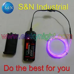 Фиолетовый высокого качества el провода Неоновый свет 1 метр с контроллером Бесплатная доставка