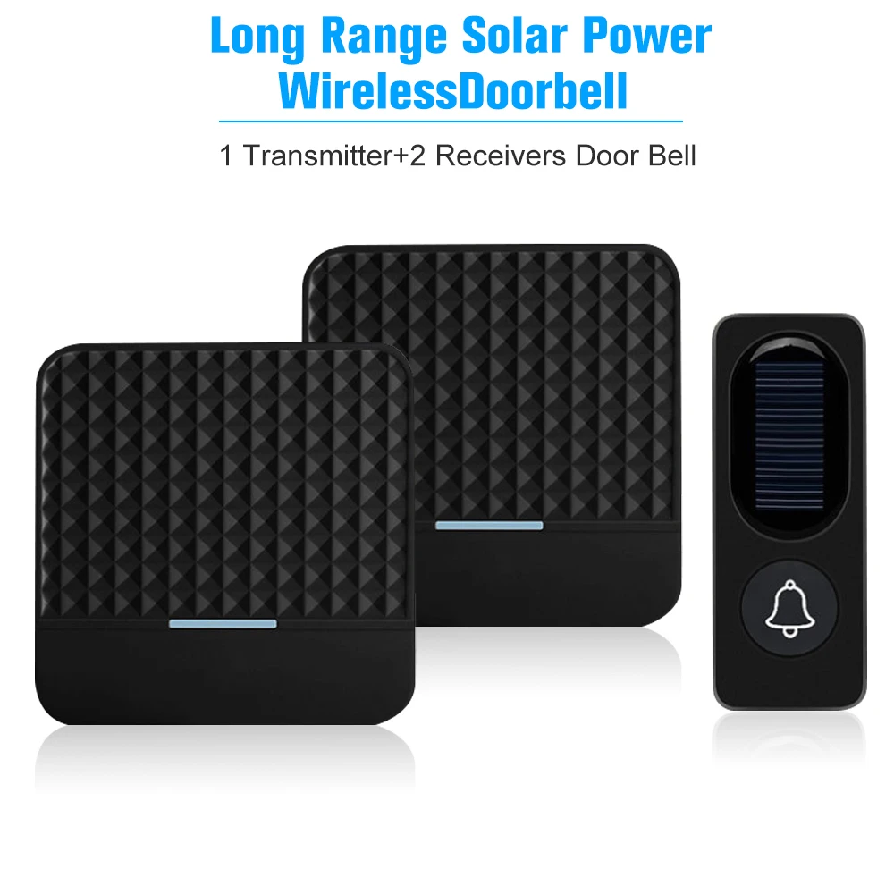 

300M Long Range Solar Power Wireless Waterproof Doorbell Light Control Sensor with Transmitter+ Receiver Door Bell kit