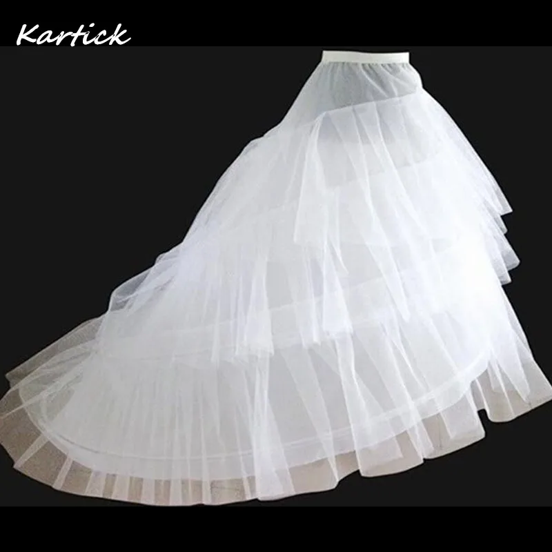 Новые Брендовые юбки с поездом, 3 слоя, 2 подштанника, свадебные аксессуары, белый кринолин для свадебного платья, торжественное платье