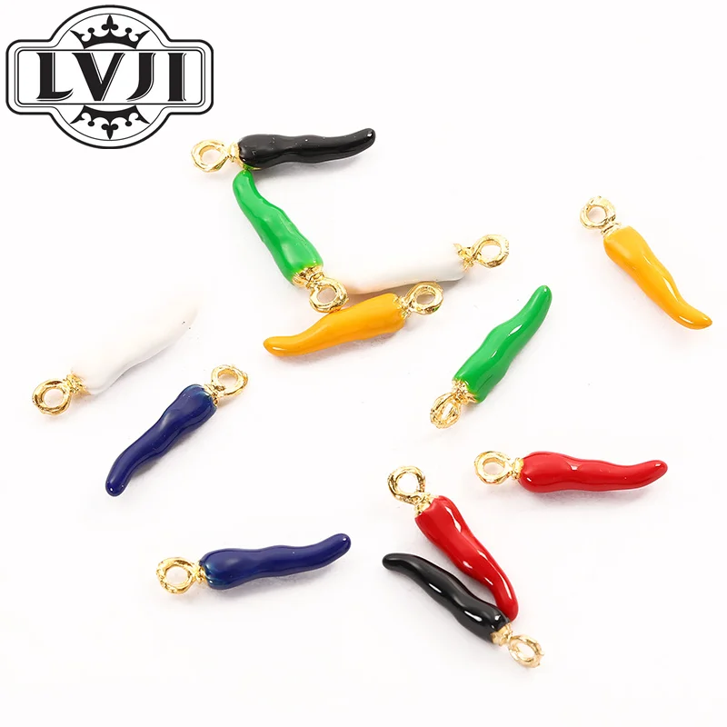 

24pcs Vintage Charms chili Pendant Fit Bracelets Necklace DIY Metal Jewelry Making 6010