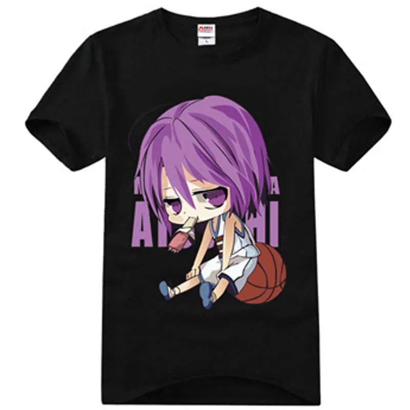 Kuroko no Basuke аниме мурасакибара атсуши хлопковые футболки с коротким рукавом Тонкая