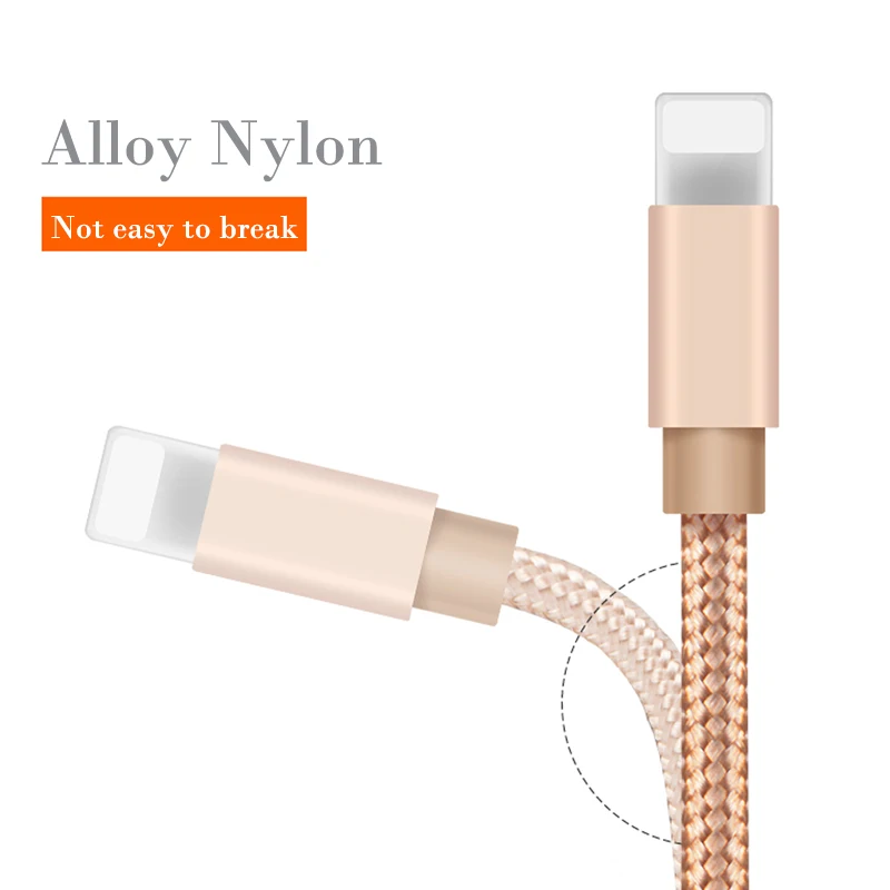 النايلون مضفر USB كابل للهاتف المحمول مايكرو USB نوع C شاحن كابل ل فون X 6 6 7 ثانية 8 ipad سامسونج 6 شحن الكابلات