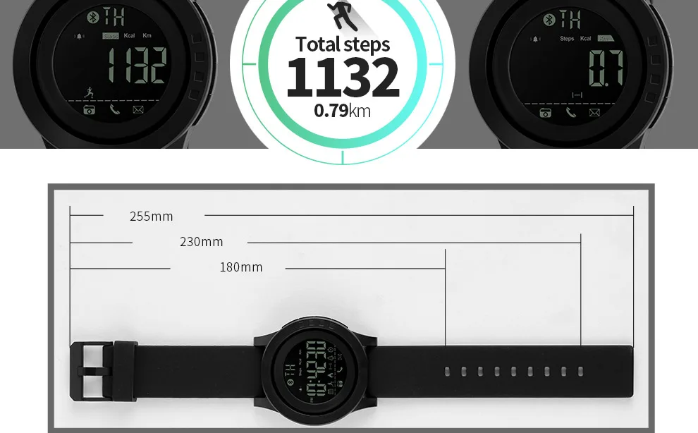SKMEI Bluetooth мужские умные спортивные часы многофункциональные умные наручные часы приложение напоминание камеры напоминание о калориях сообщения о звонках