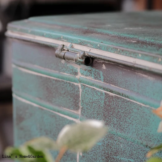 foot pedal metal zinc handcrafted vintage dustbin box (4)