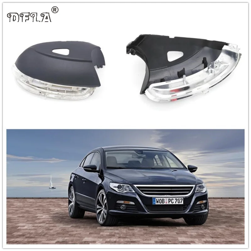 

For VW Passat CC 2009 2010 2011 2012 Car-Stying Rear Mirror LED Turn Signal Indicator Light Lamp With Holes