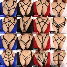 Женский бюстгальтер на бретельках, эластичный Топ, клетка, нижнее белье размера плюс, в стиле панк, готика, сексуальный пояс для груди, фестивальный Рейв, одежда