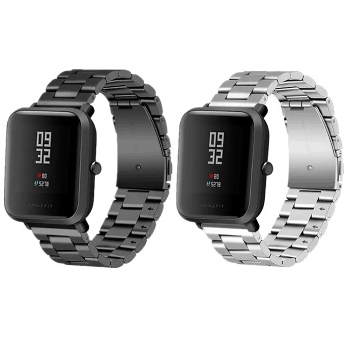 Сменный металлический ремешок для Xiaomi Huami Amazfit Bip BIT Lite, Молодежные умные часы, носимый браслет, ремешок для часов 20 мм