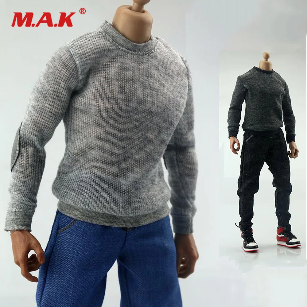 

1/6 male figure Sweater Model Long sleeve T-shirt Figure Mode Clothing Models for 12 inches man body