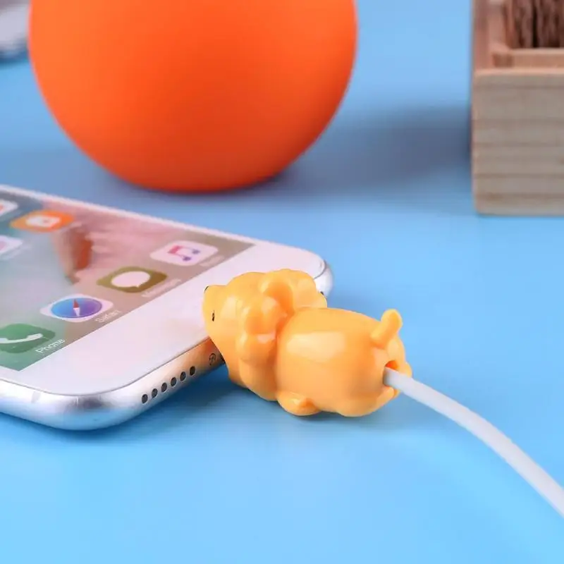 Милые игрушки в форме укуса виде животных кабель usb для передачи данных защита