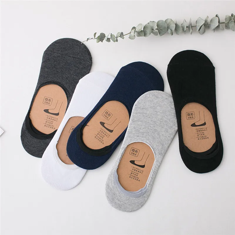 1 Pair New Fashion Loafer Socks Non-Slip Cotton Invisible Socks Men Casual Dunk Low Cut No Show Socks