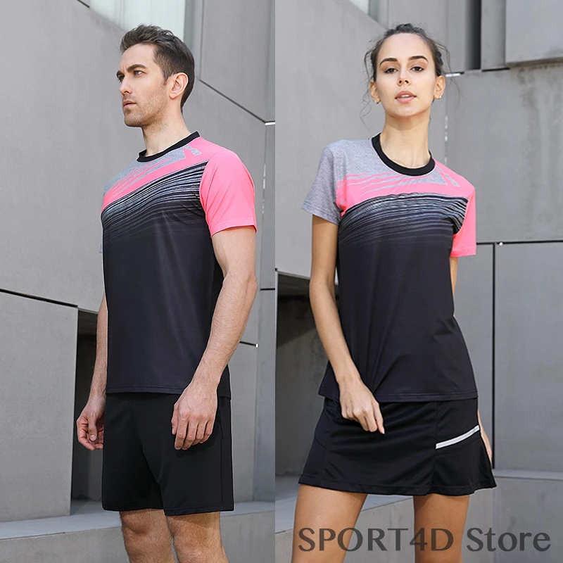 

Men Women Tennis Shirt Set Badminton Clothing Tennis set Table Tennis Clothes Breathable Sports Shirt Tennis Skirt Suit wear