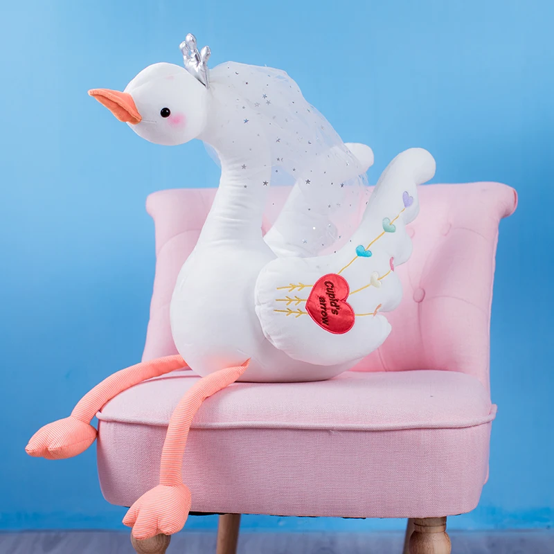 

New 1pc 35cm-100cm Cute Swan Plush Toys with crown, Animal Plush Toys, Children's Toys, Baby Toys, Home Decor Christmas Gift
