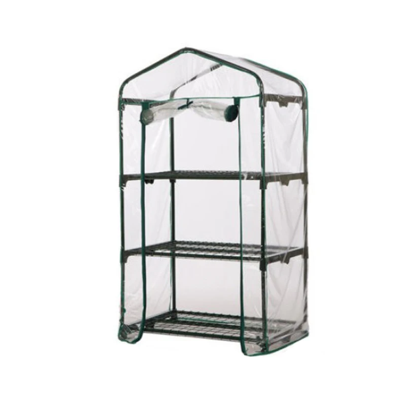 ASMGroup Shelving Unit 3/4/5 Tier Iron Stands Shelves With PVC Cover Bag Garden Green House Warm Greenhouse Flower Plants Gardening 