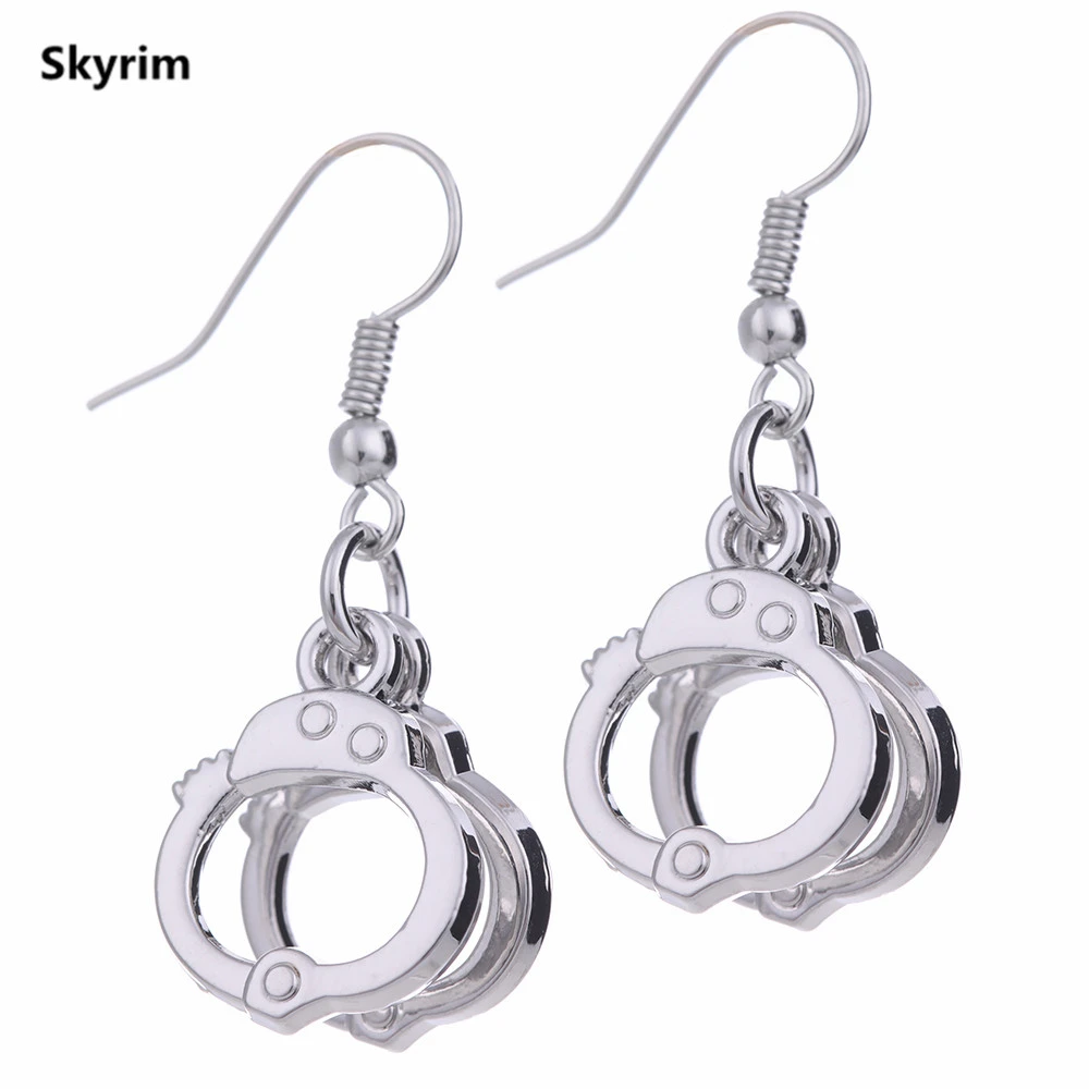 Skyrim Handcuffs Earring Female Ethnic Party Small Dangling Earrings Findings Diy Craft For Women Jewelry Making Drop Earrings Aliexpress