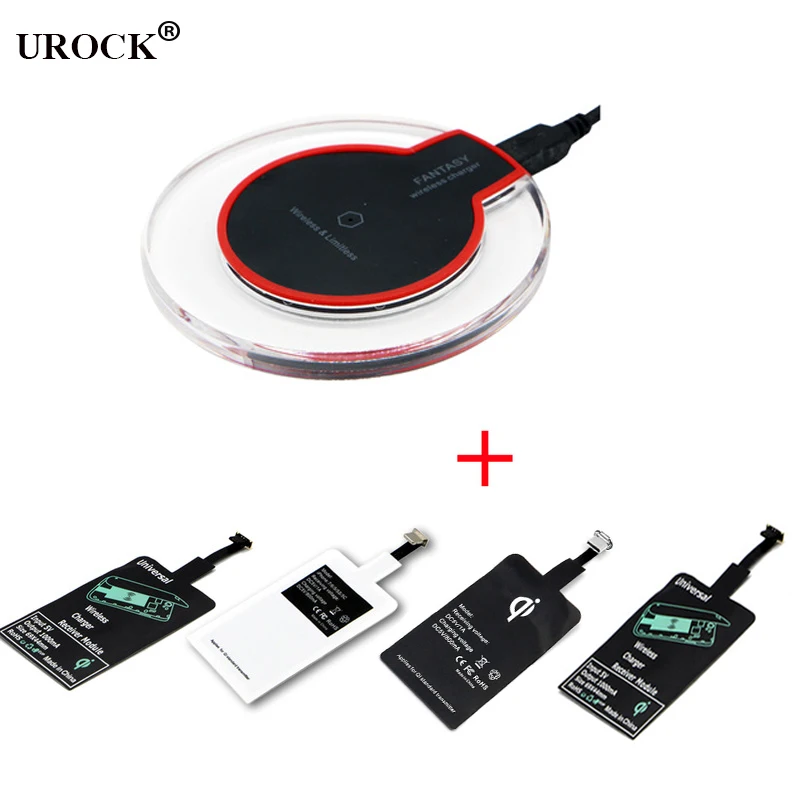

Wireless Charging Dock with Receiver For Samsung S8 Plus S6 Edge Wireless Charger For iPhone 8 Plus X Mobile Phone Charger