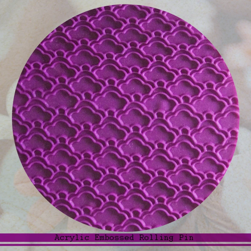 

Discount 2019 Cupcake Decoration Non-stick Acrylic Embossed Acrylic Rolling Pins with nice pattern