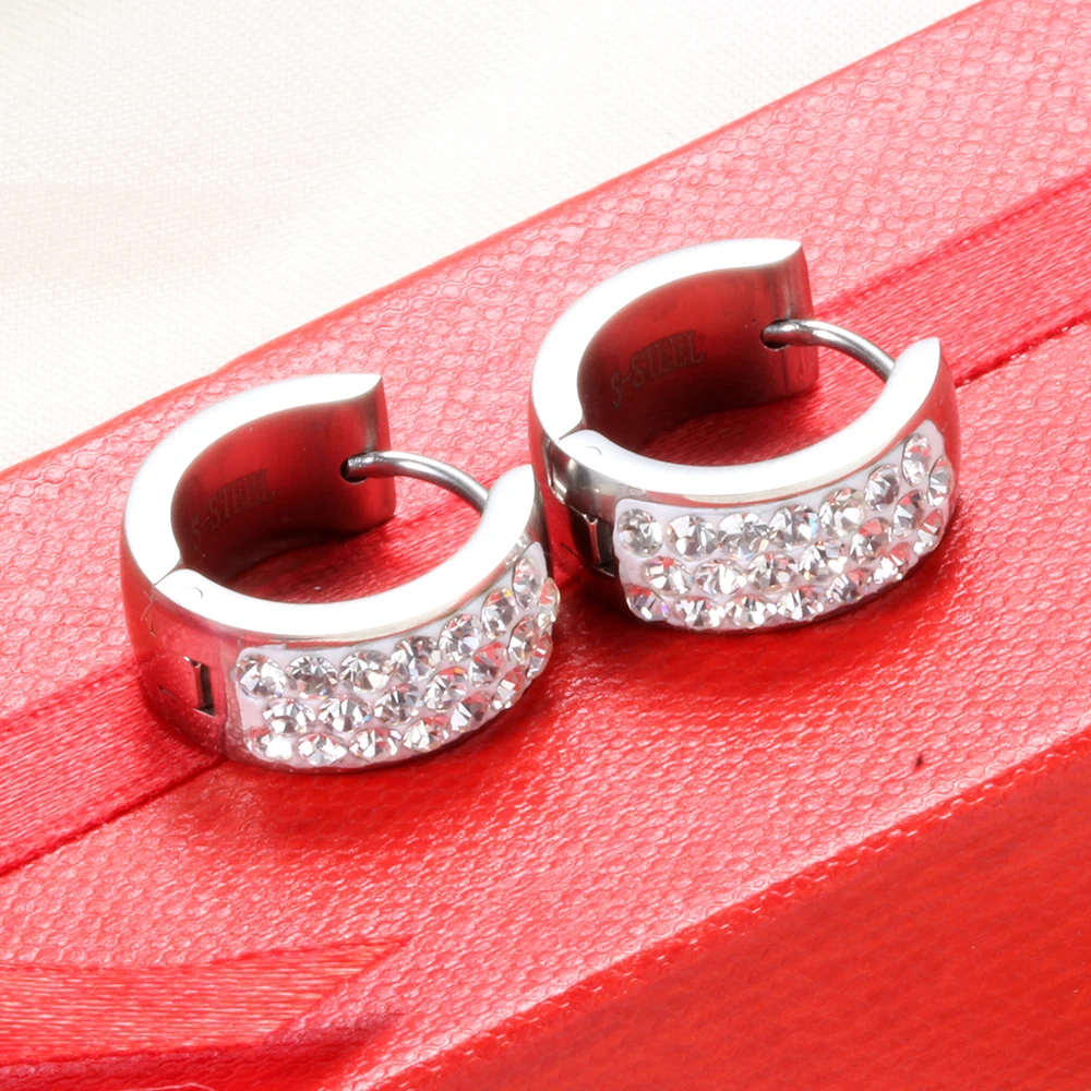 Оптом модные серьги из нержавеющей стали с фианитами|steel axe|earrings punkearring steel |