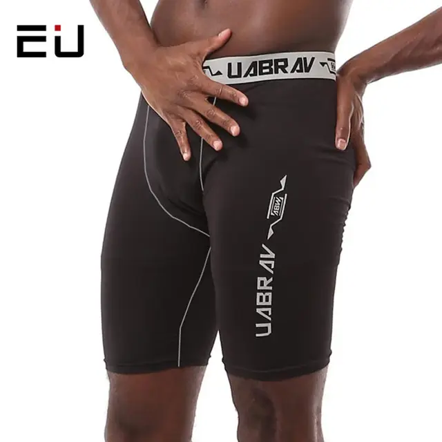 EU Mens Compression Shorts Men Fitness Running Shorts Men Gym Running