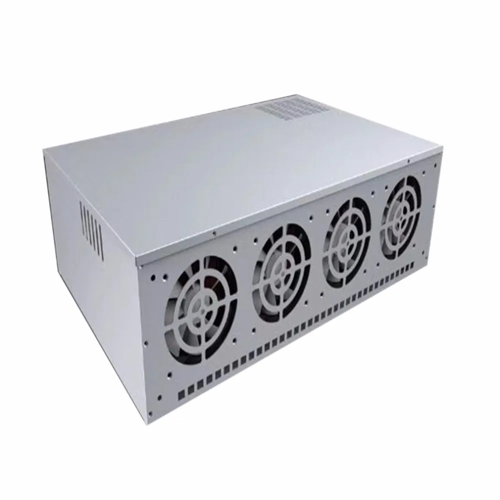 8 Graphics Server 4 Generation Mining Machine Chassis ATX Single Power Supply with 4 * 12cm Cooling Ball Fan 8 Graphics Server 4 Generation Mining Machine Chassis ATX Single Power Supply with 4 * 12cm Cooling Ball Fan