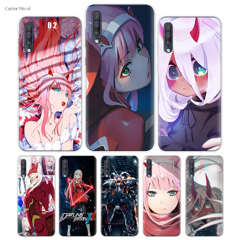 

Transpatrent Silicone Case for Samsung Galaxy A50 A70 A30 M30 M20 A10 A20 A40 M20 Cover Phone Zero Two Darling in the FraXX