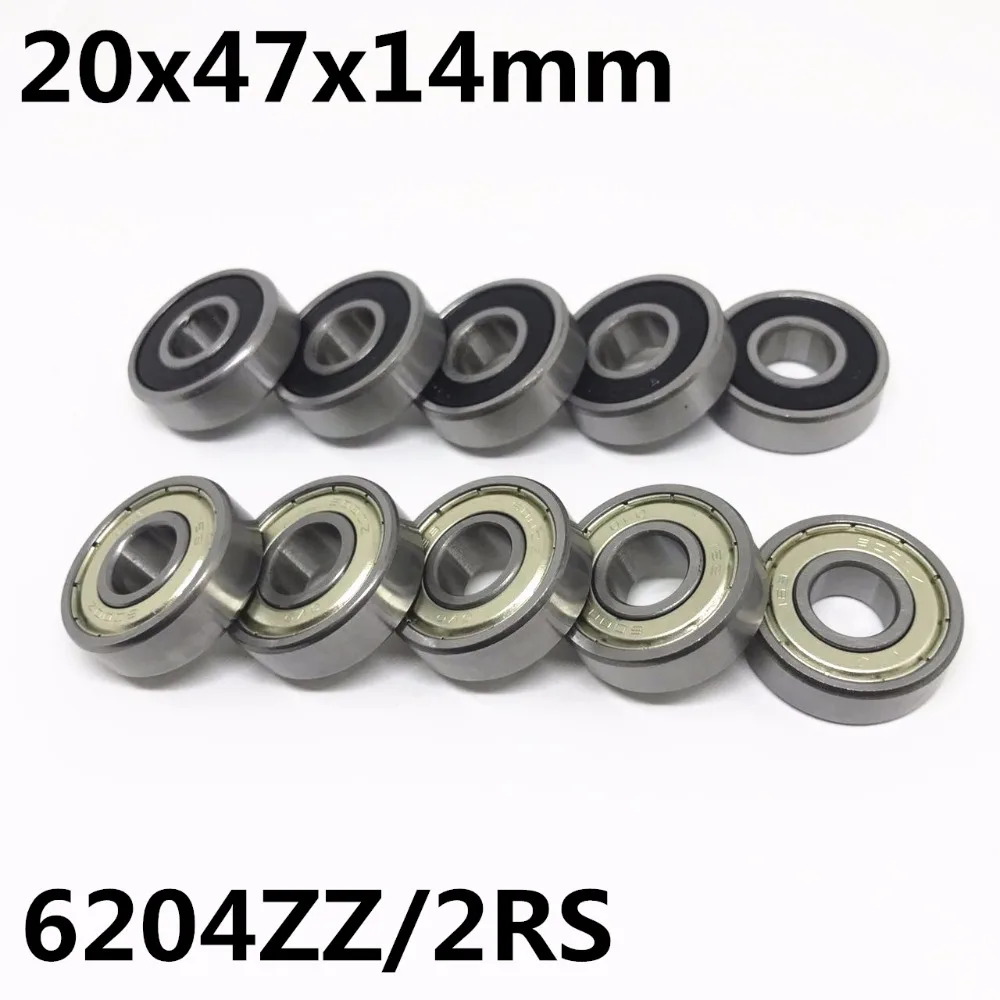 2pcs 6204ZZ 6204-2RS ball bearing 20x47x14 mm deep groove ball bearing High quality 6204Z 6204RS