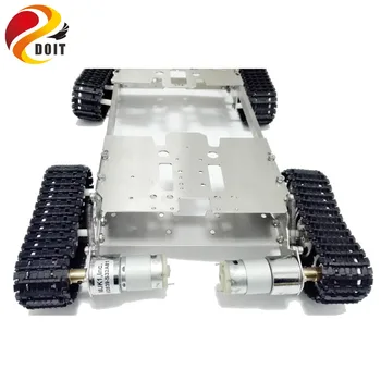 

Tank Chassis Crawler 4WD smart Tank Car Chassis for DIY Toy Mobile Platform Mounting Interface for Servo Robot Arm DOIT