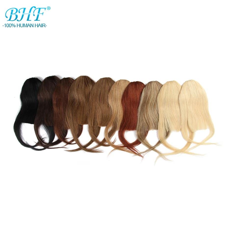 BHF Human Hair Bangs 8inch 20g clip in Straight Remy Natural Fringe Hair 3 clip Front Bangs 3 BHF Human Hair Bangs 8inch 20g clip in Straight Remy Natural Fringe Hair 3 clip Front Bangs 3