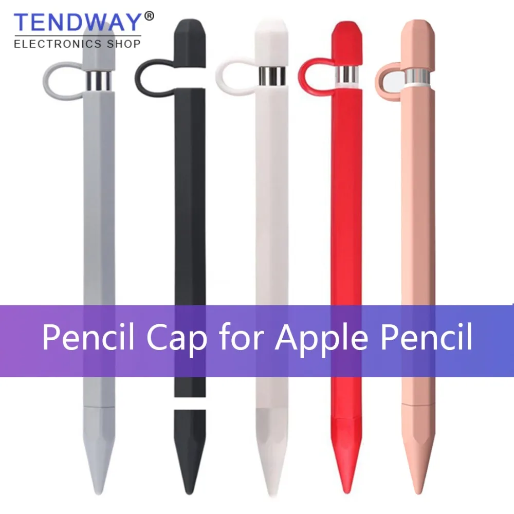 

Tendway Pencil Cap for Apple Pencil Fashion Silicone Cover Soft Protective Shell for Apple Pencil Anti-Lost Case New