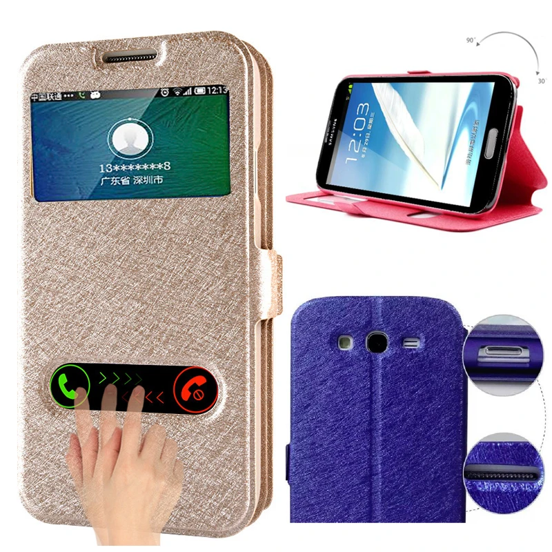 Кожаный флип чехол для samsung Galaxy S8 Plus S7 Edge S6 A3 A5 2017 J5 J1 mini 2016 с окошком и подставкой|case