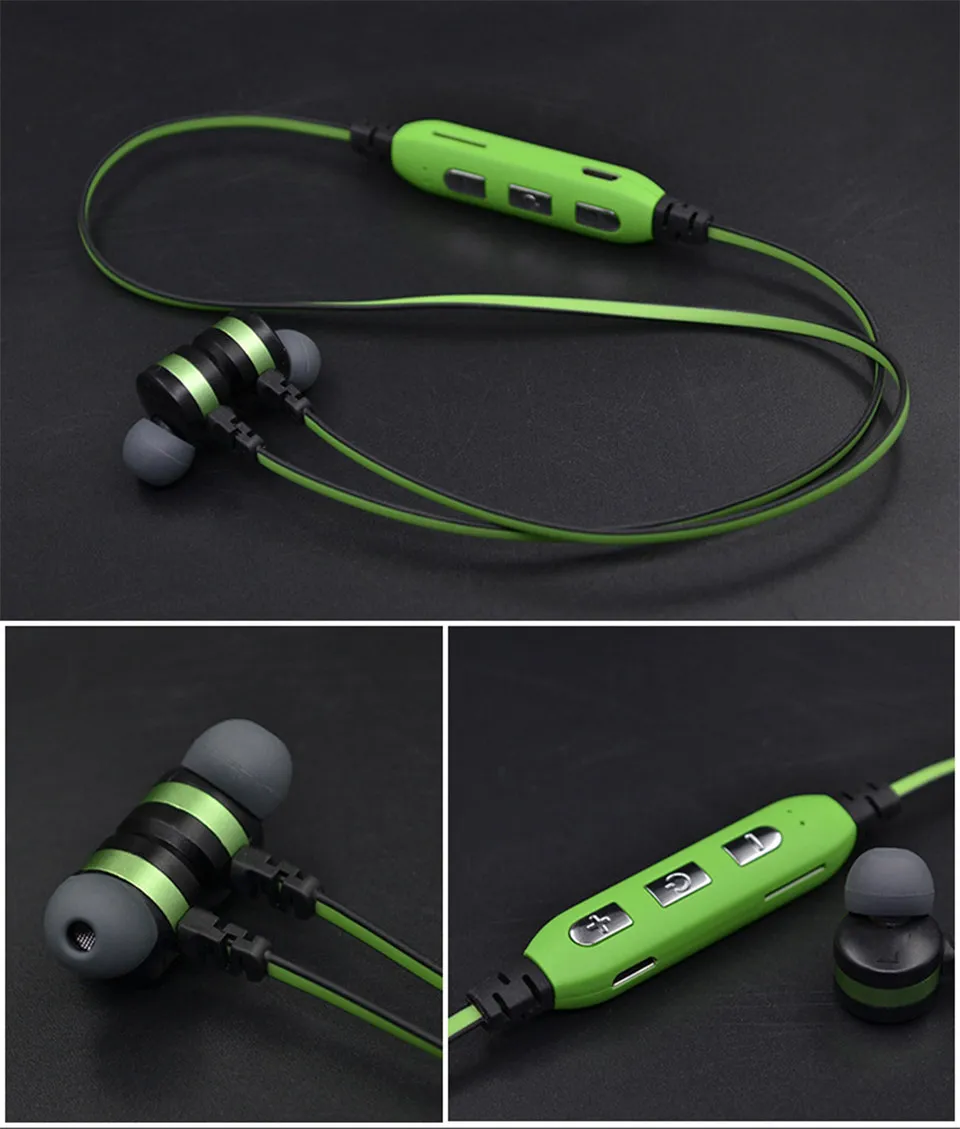 Magnetic Bluetooth Earphone wireless headphones with microphone sport Stereo Headset Earbuds TF micro SD card for Phone Samsung (15)