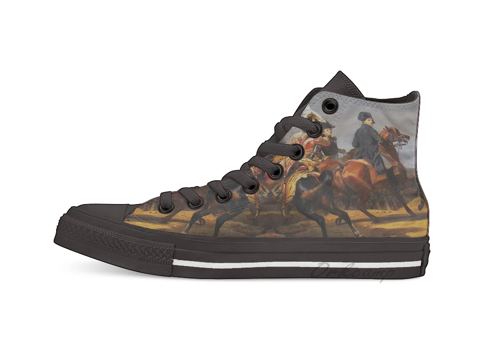 

A Napoleonic War At Versailles High Top Canvas flat Casual Custom Design shoes Drop Shipping