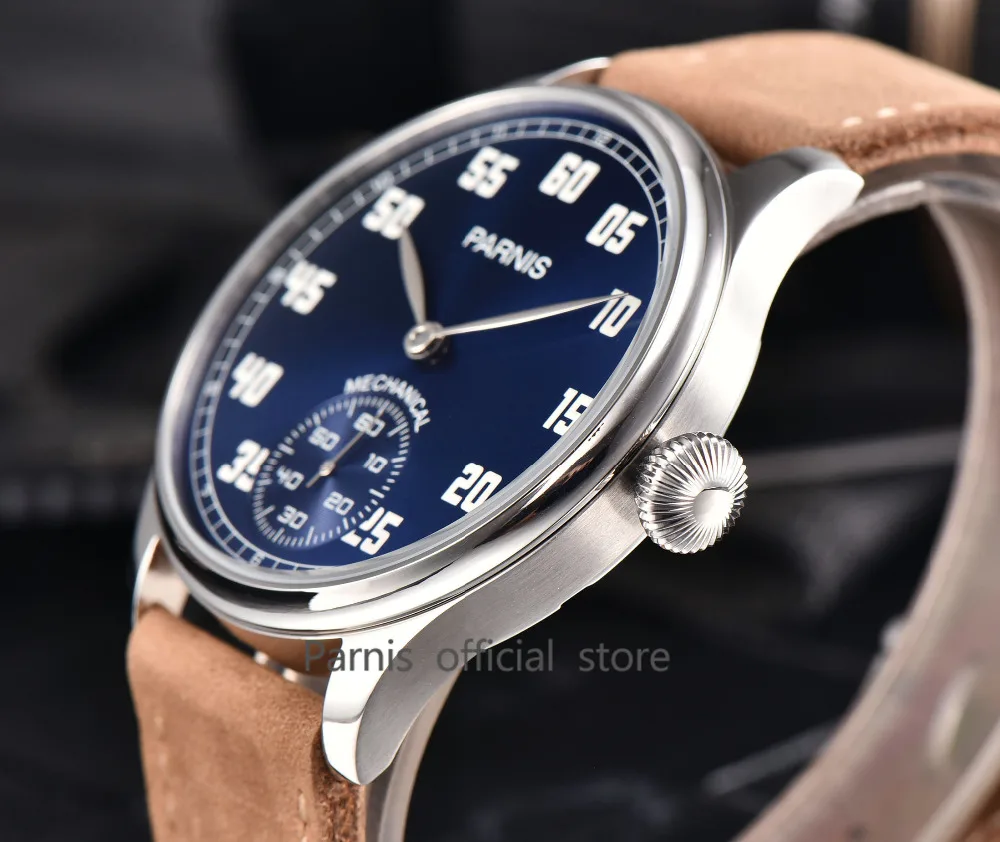 Выпуск брендовые ручные механические часы 44 мм Parnis ручной обмотки золотые часы мужские маленькие секунды и часы