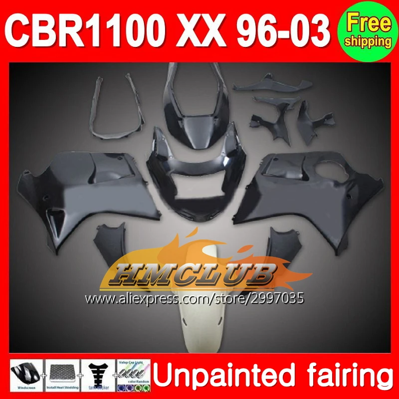 Корпус Неокрашенный полный комплект обтекателей для HONDA CBR1100XX 96 03 CBR 1100XX 1100 CBR1100 XX