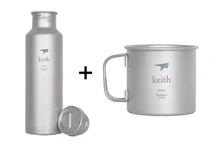 Keith Camping Cup Titanium Bottle Sport Mug Outdoor Bottle Picnic Water Ware Ti32811