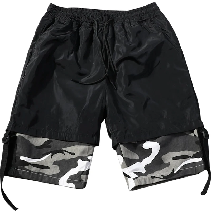 Летние камуфляжные шорты 2xl-7xl 8xl плюс размер хлопковые шорты оверсайз Европейский мужской хип-хоп Короткие свободные брюки пэчворк