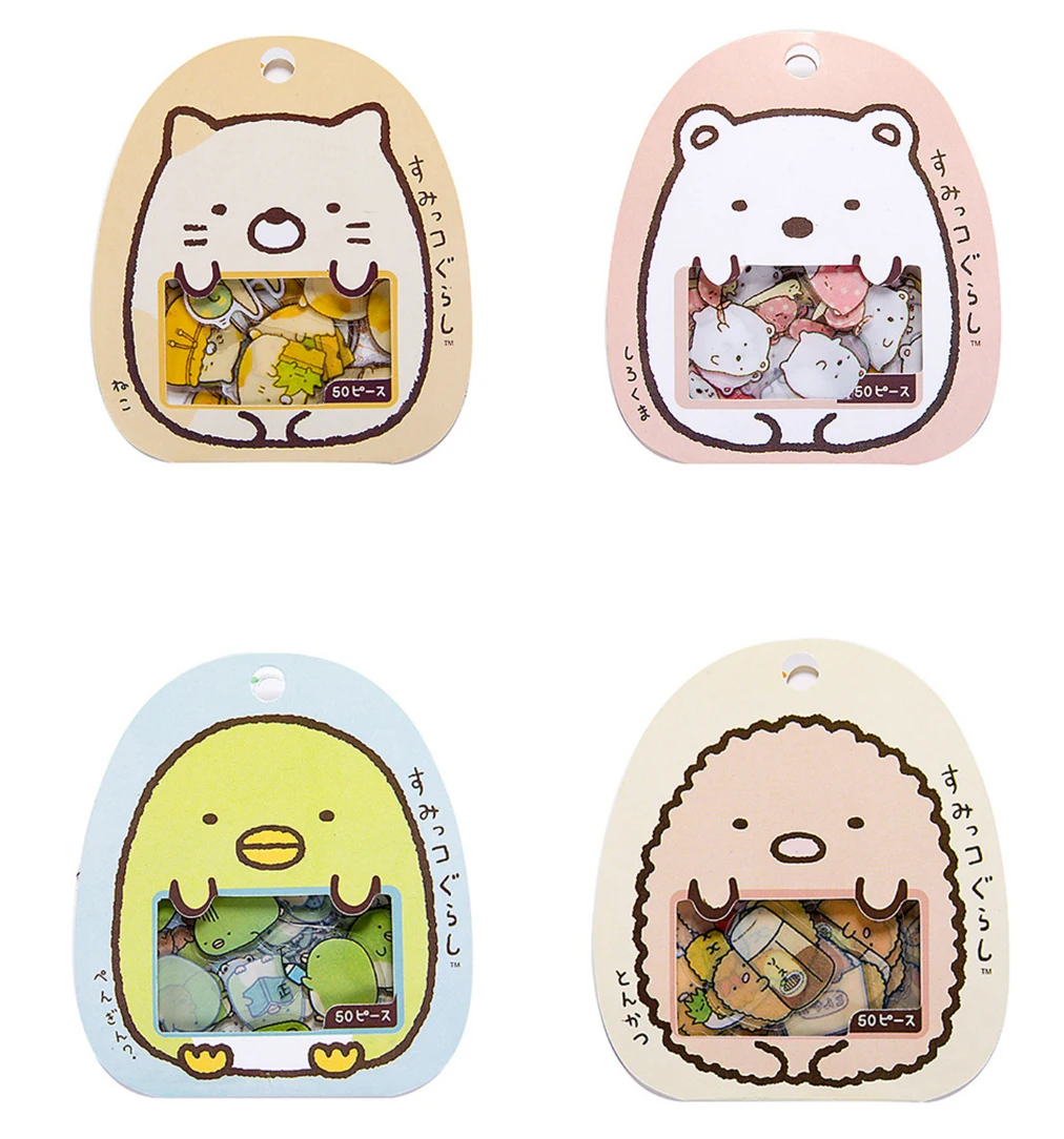 1 Bag Cute Cartoon Kawaii PVC Stickers Lovely Cat Bear Stic  PVCA 