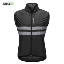 WOSAWE 2018 Men Women Reflective Cycling Vest Windproof Windbreaker Running Bike Bicycle Vest Hiking Fishing Sleeveless Jacket WOSAWE 2018 Men Women Reflective Cycling Vest Windproof Windbreaker Running Bike Bicycle Vest Hiking Fishing Sleeveless Jacket