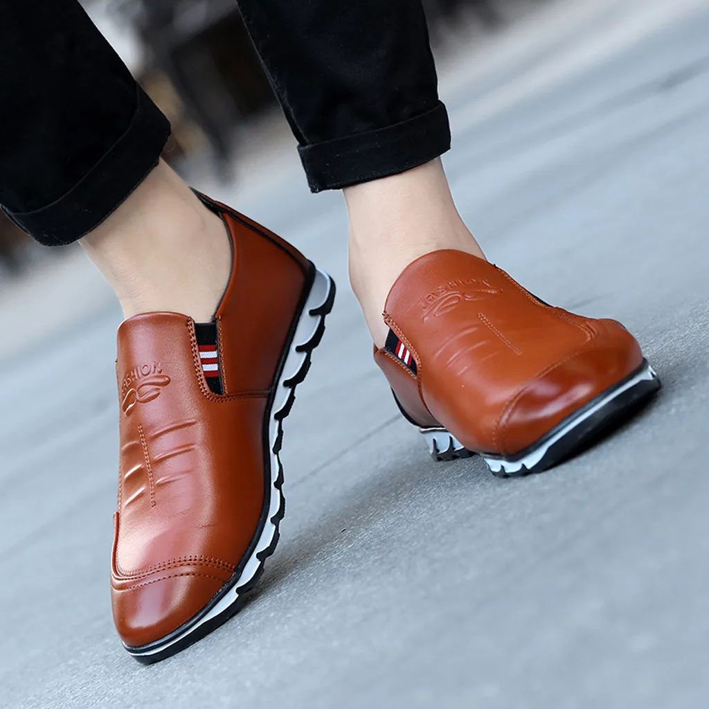 JAYCOSIN Мужские модельные туфли удобные модные мужские кожаные туфли в британском стиле деловые туфли-оксфорды в британском стиле 3 мая