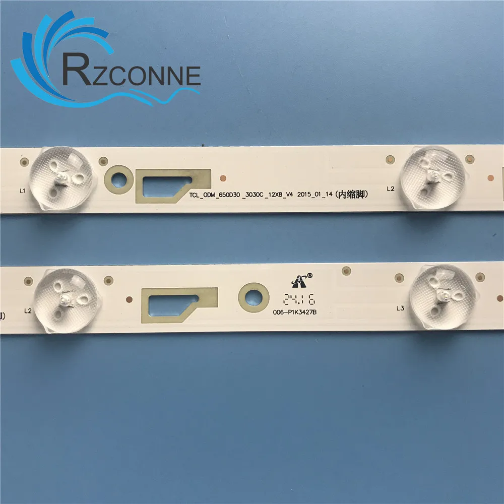 Светодиодный подсветка полосы 8 лампа для Thomson 65UA6606 L65E5800A 4C-LB650T-YH3 LVU650CMDX 4C-LB650T-VH3 TCL_ODM_650d30_3030C_12X8 V4 V2