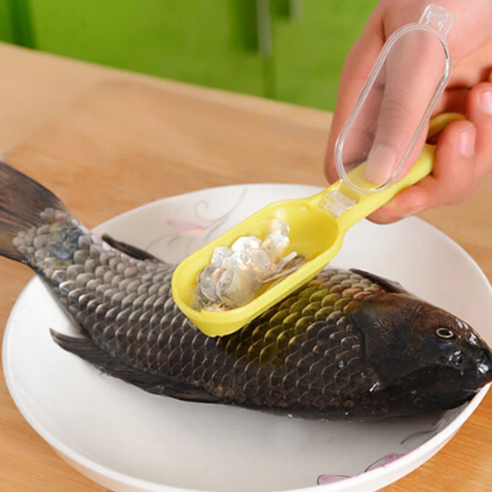 

1PC Fish Scale Scraper Skin Remover Scaler and Knife Fast Cleaning Fish Skin Kitchenware Clean Peeler Tool