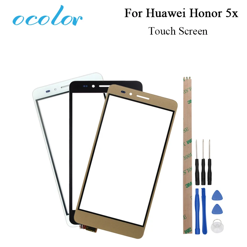 Ocolor для Huawei Honor 5x сенсорный экран 5,5 дюймов Сенсорная панель идеальный Ремонт Запчасти для Huawei Honor 5X мобильный телефон высокого качества