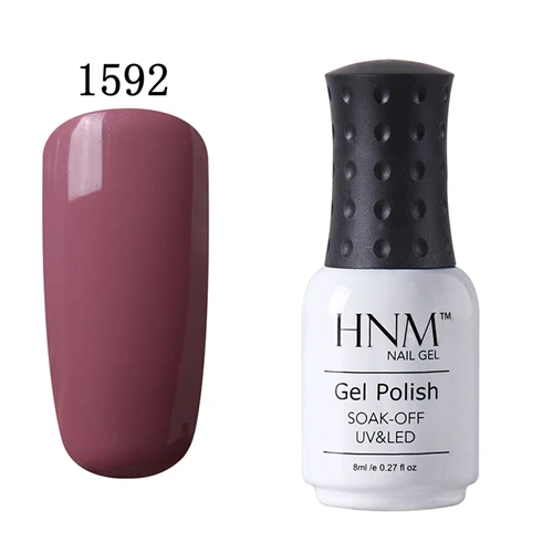 HNM сплошной цвет Полупостоянный чистый цвет УФ-гель для ногтей гибридные вархиши штамповка Эмаль светодиодный Гель-лак гель чернила - Цвет: 1592