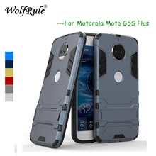 Wolfrule sfor caso de telefone moto g5s plus capa silicone macio + caso plástico para moto g5s plus caso para motorola moto g5s plus capa